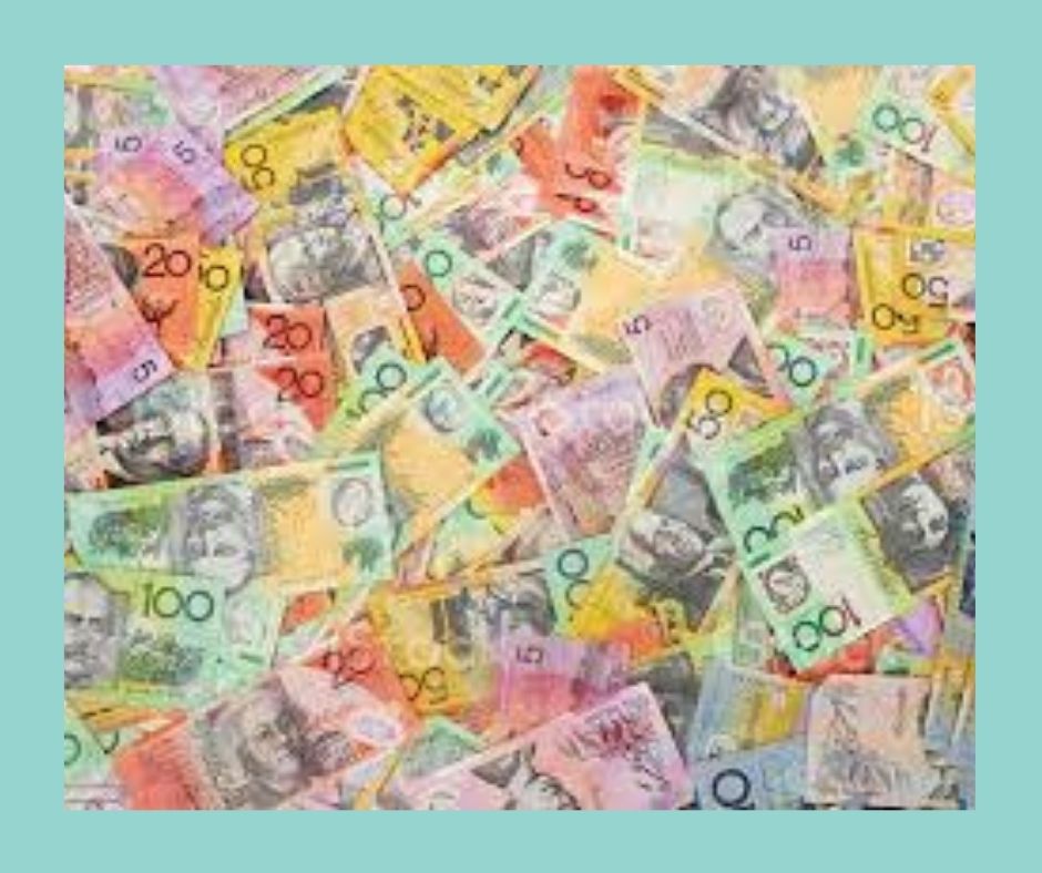 Piles of Australian dollars