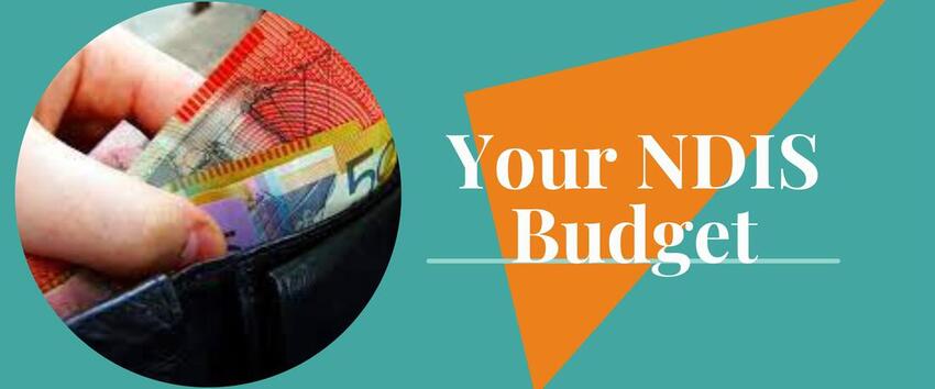a banner wiht the words Your NDIS Budget and a picture of a wallet wiht some Australian dollars in it